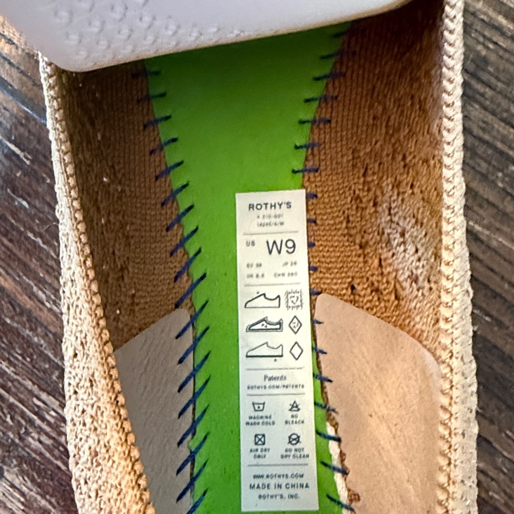 Rothy’s The Max Square Flats Wren Crochet Women’s Size 9 Rare Sustainable Shoes - Picture 6 of 9